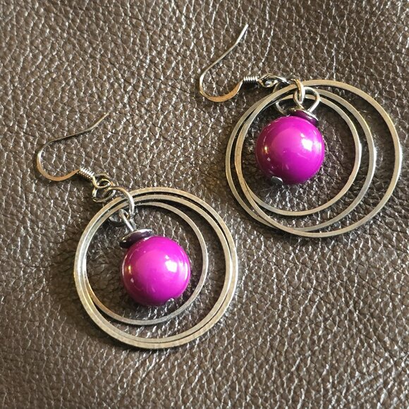 Vintage Bubble bead statement necklace & earring SET. - Picture 3 of 10